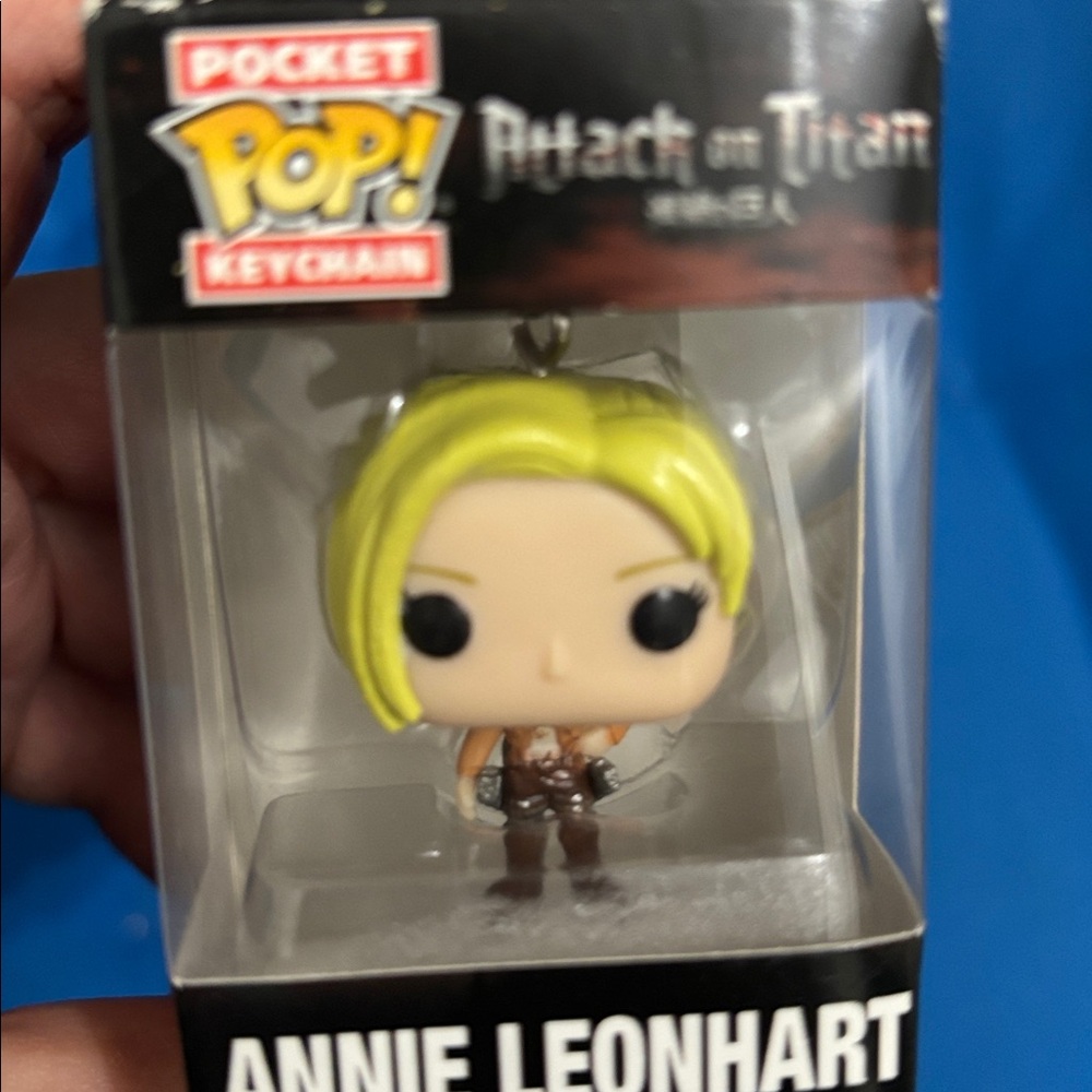 Attack On Titan Keychain Annie Leonhart Still In Box Funimation Funko Pop NWOTS - Picture 7 of 7